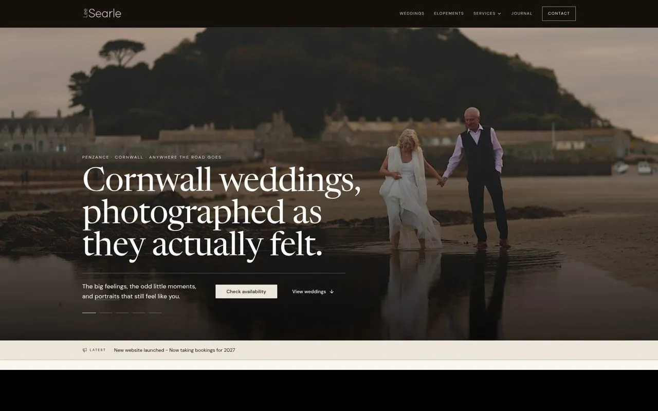 Lee Searle Photography — photography website design, Cornwall