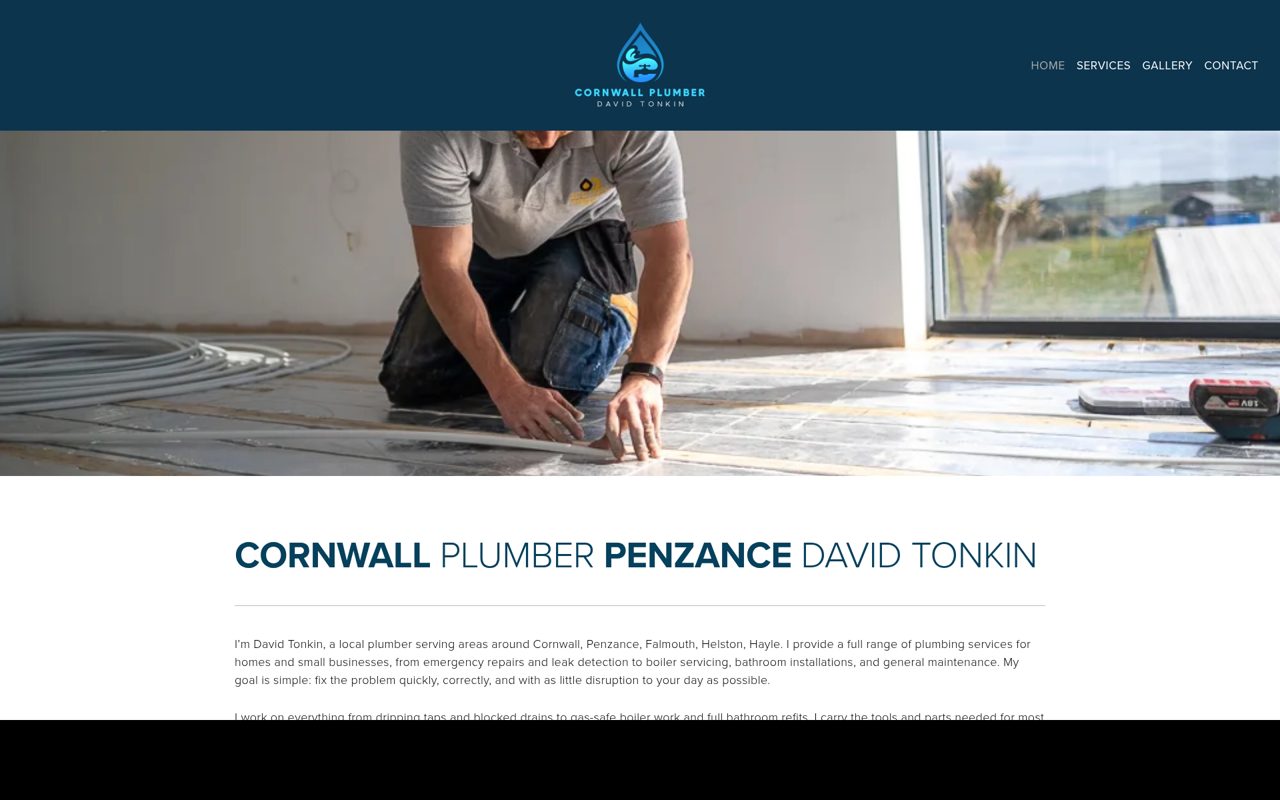 Cornwall Plumber — David Tonkin website