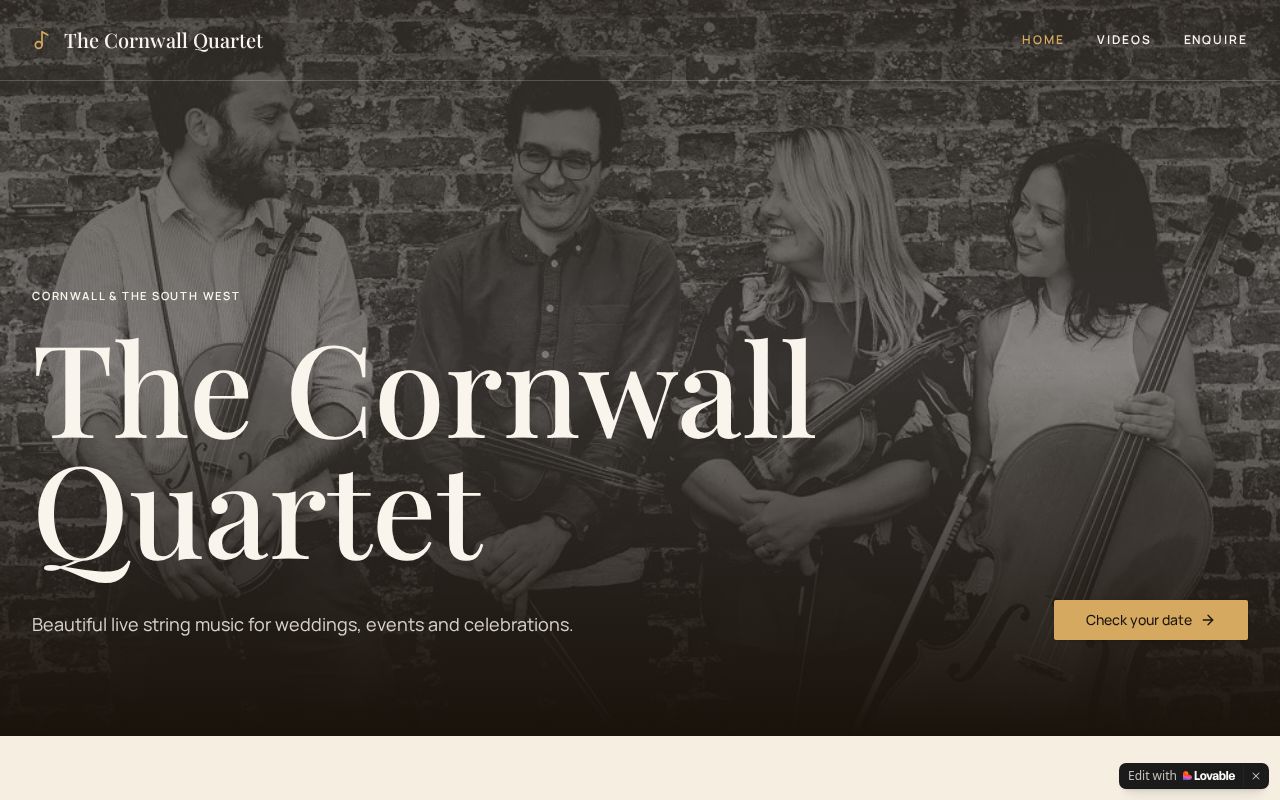 The Cornwall Quartet website