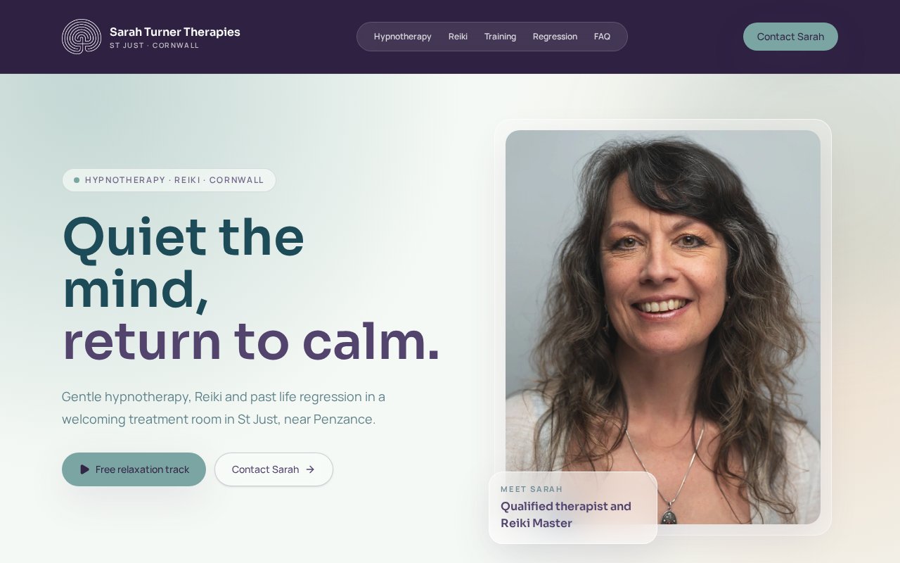 Sarah Turner Therapies website