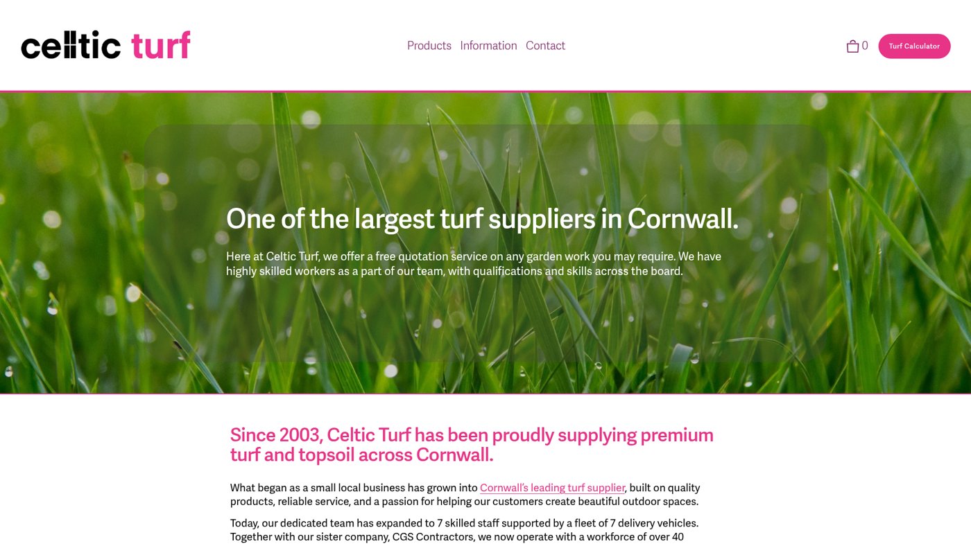 Celtic Turf website