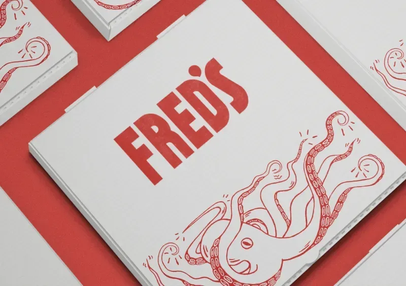 Fred's pizza box